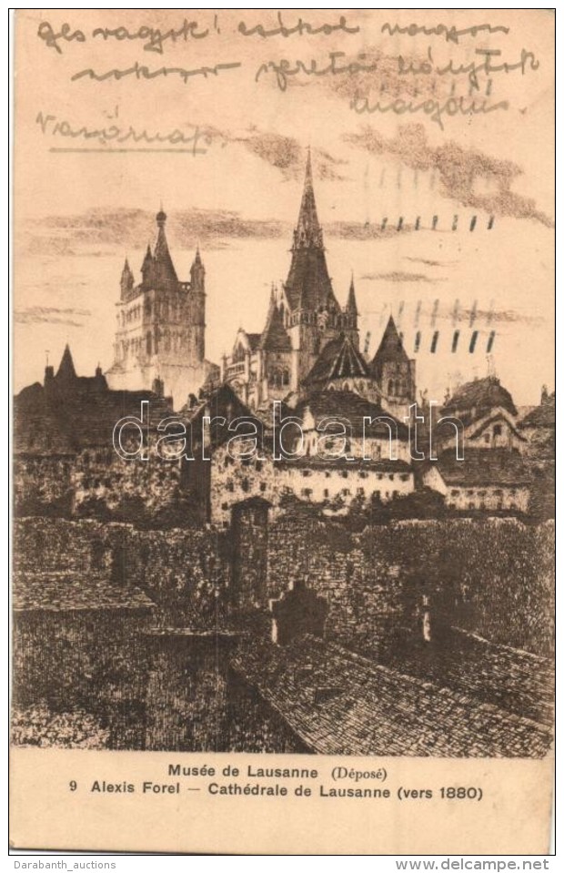 T2/T3 Lausanne, Cath&eacute;drale / Cathedral, Etching Style, S: Alexis Forel (EK) - Zonder Classificatie