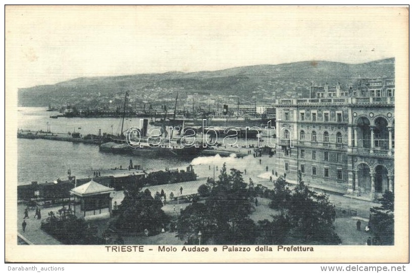 ** T2 Trieste, Molo Audace E Palazzo Della Prefettura, Ferrovia / Audace Pier, Prefecture's Palace, Railway... - Zonder Classificatie