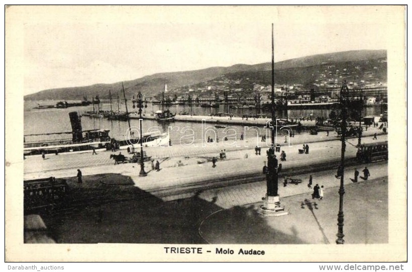 * T4 Trieste, Molo Audace / Pier, Steamships, Tram (b) - Zonder Classificatie