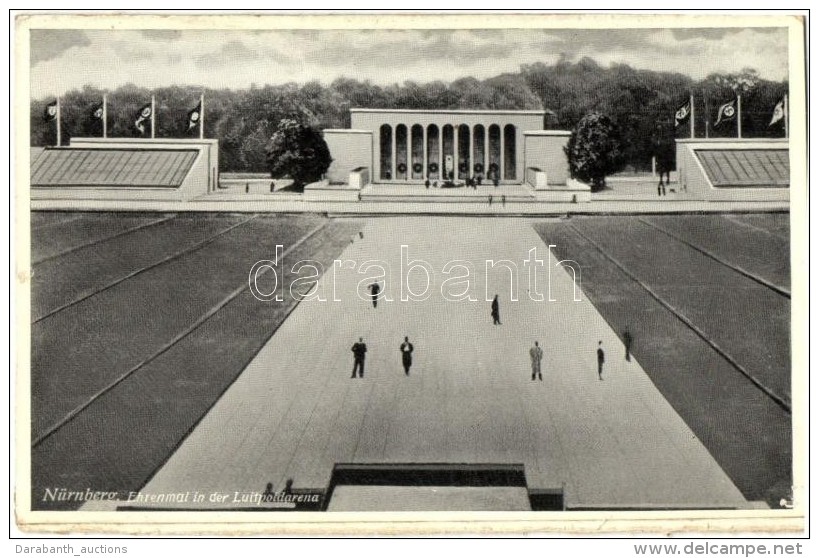 ** T2/T3 N&uuml;rnberg, Ehrenmal In Der Luitpoldarena / Cenotaph, Stadium, NS Propaganda ( Glued Paper On The... - Non Classés