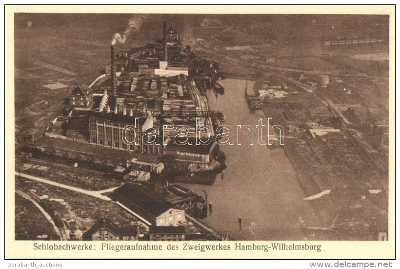** T1/T2 Hamburg-Wilhelmsburg, Schlobachwerke, Fliegeraufnahme Des Zweigwerkes / Locksmith Works, Aerial View Of... - Unclassified