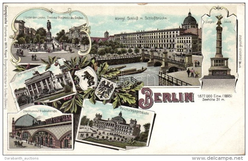 * T2 Berlin, Unter Den Linden, K&ouml;nigl Schloss, Brandenburger Thor, Stadtbahnhof Friedrichstrasse,... - Non Classés