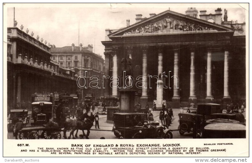 T4 London, Bank Of England &amp; Royal Exchange, Beagles Postcards (b) - Zonder Classificatie