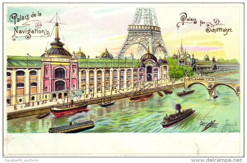 ** T1/T2 1900 Paris, Exposition Universelle, Palais De La Navigation / Palais F&uuml;r Schifffahrt / Marine Palace,... - Non Classés