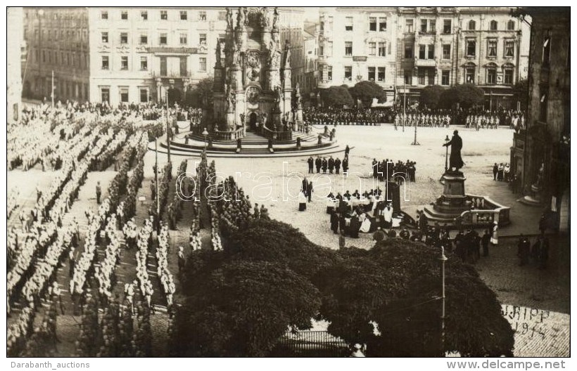 ** T1/T2 1914 Olomouc, Olm&uuml;tz;  Loucen&iacute; S 54. Han&aacute;ckym Plukem; J. Ripp Foto / Farewell To The... - Non Classés