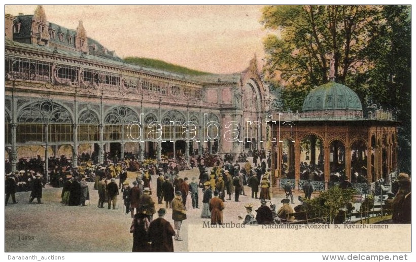 ** T1/T2 Marianske Lazne, Marienbad; Abendkonzert Am Kreuzbrunnen / Night Concert At The Fountain - Zonder Classificatie