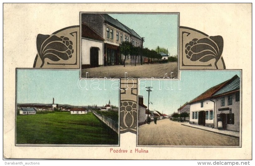 T2/T3 Hul&iacute;n, Hulina; Street View, Shops, Art Nouveau (EK) - Zonder Classificatie