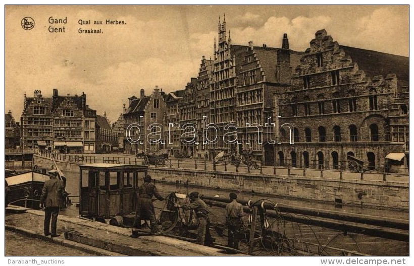 T2 Ghent, Gent, Gand; Graskaai / Quai Aux Herbes / Quay, Dock Workers - Unclassified