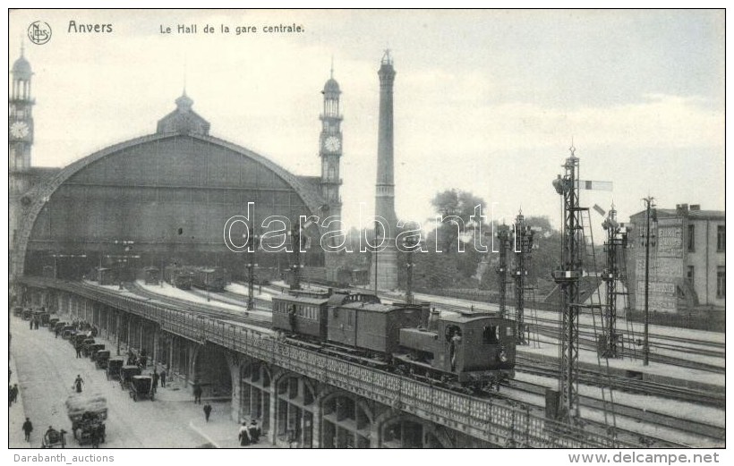 ** T2/T3 Antwerpen, Anvers; Le Hall De La Gare Centrale / Central Railway Station Hall, Trains (Rb) - Non Classés