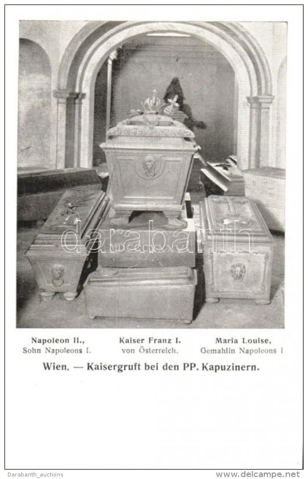 ** T1/T2 Vienna, Wien; Kaisergruft Bei Den PP. Kapuzinern /  Austrian Royal Caskets In Vienna, The Coffins Of... - Zonder Classificatie