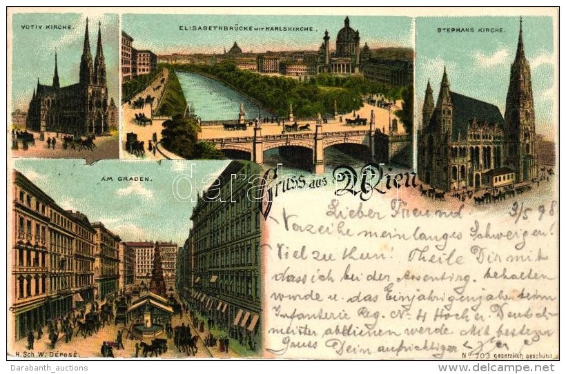 T2 1898 Vienna, Wien, Litho - Zonder Classificatie