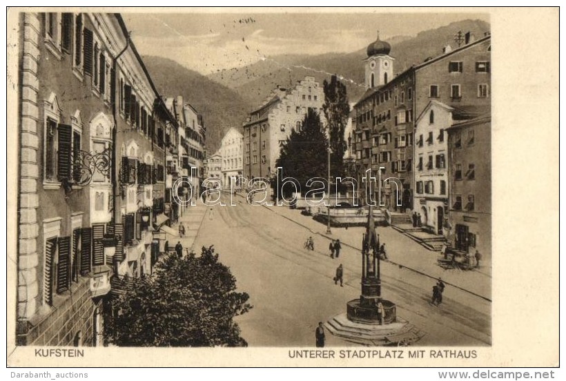 T2 Kufstein (Tirol); Unterer Stadtplatz Mit Rathaus / Street View With Town Hall - Zonder Classificatie