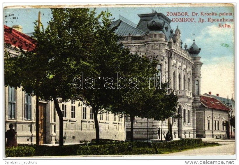 ** T4 Zombor, Sombor; Dr. Kronits Palota / Palace (v&aacute;gott / Cut) - Non Classés