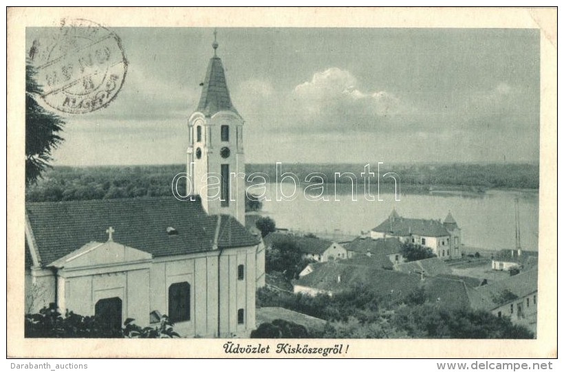 T2/T3 KiskÅ‘szeg, Batina; L&aacute;tk&eacute;p, Templom / General View, Church (fa) - Non Classés