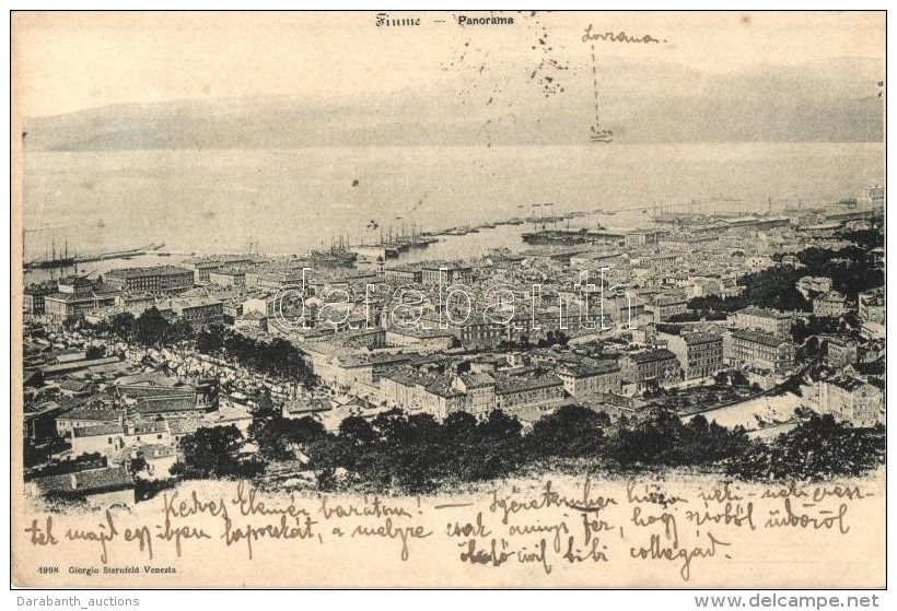 T2/T3 1898 Fiume, Panorama, Verlag Giorgio Sernfeld / General View (EK) - Non Classés