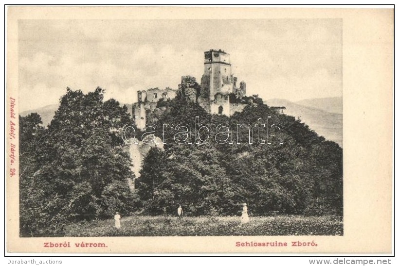 ** T1/T2 Zbor&oacute;, Zborov; V&aacute;rromok. Divald Adolf 24. / Schlossruine / Castle - Non Classés