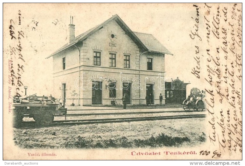 T2 Tenke, Tinca; Vas&uacute;t&aacute;llom&aacute;s. Kiad&oacute; LÅ‘vy D&aacute;vid / Railway Station - Non Classés