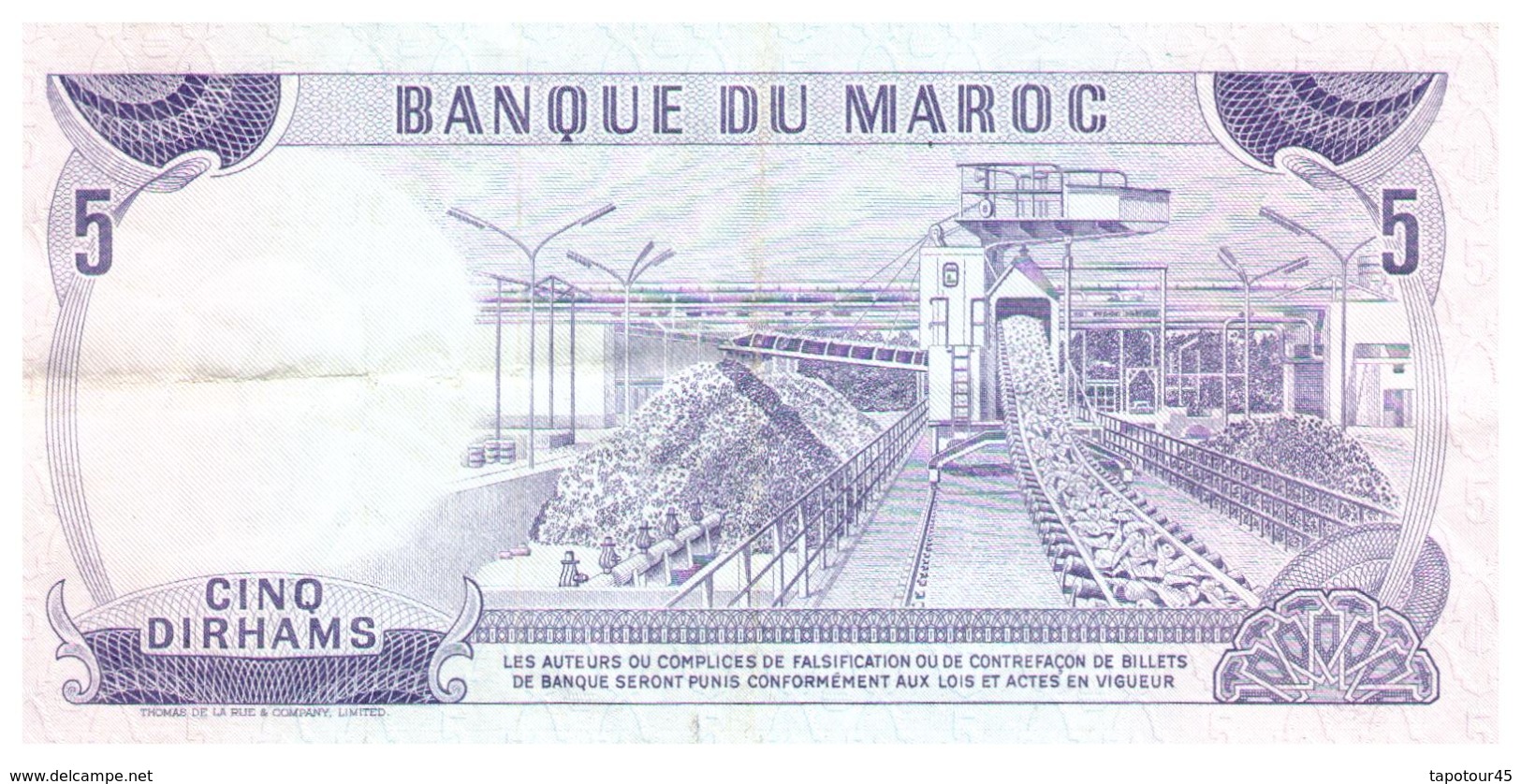 Re B 7)  Maroc 5 Dirhams - Maroc