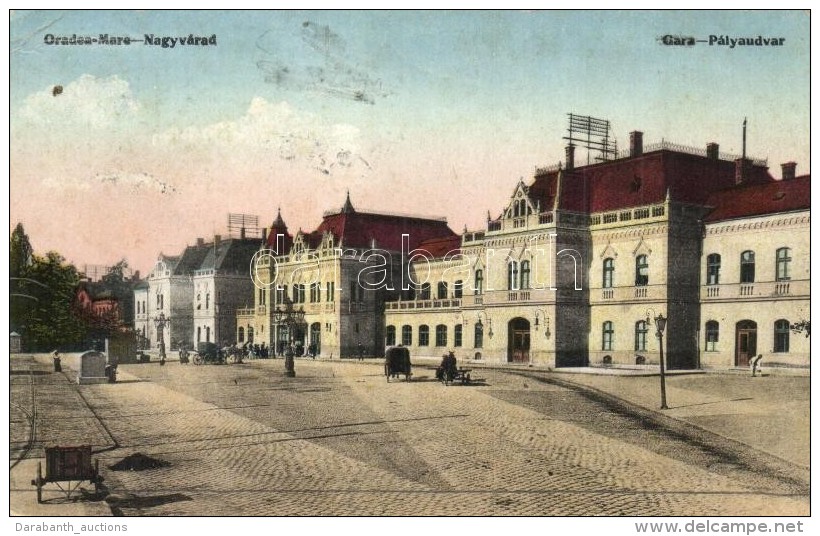 * T2/T3 Nagyv&aacute;rad, Oradea Mare; Vas&uacute;t&aacute;llom&aacute;s / Gara / Railway Station (EK) - Non Classés