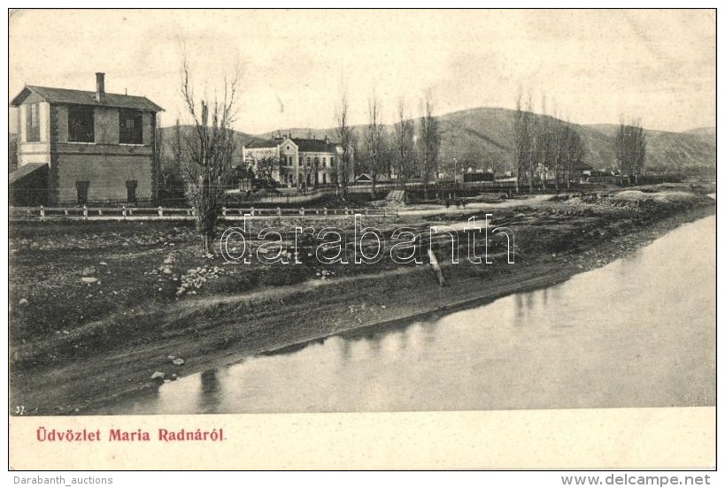 ** T1 M&aacute;riaradna, Radna; Maros Foly&oacute; Partja, Vas&uacute;t&aacute;llom&aacute;s / River Bank, Railway... - Non Classés