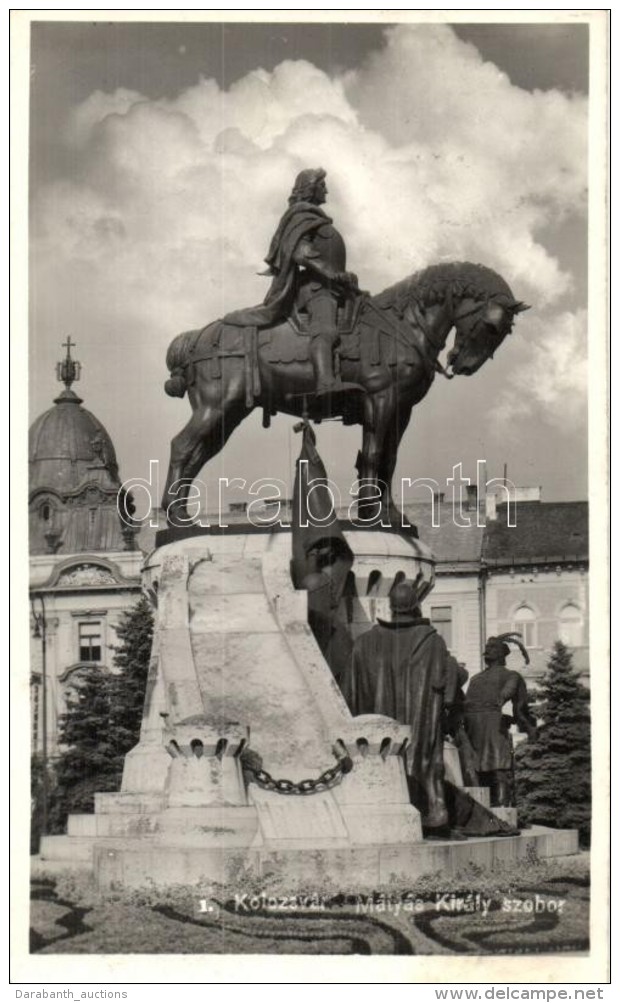 T2 Kolozsv&aacute;r, Cluj; M&aacute;ty&aacute;s Kir&aacute;ly Szobor / Statue - Non Classés