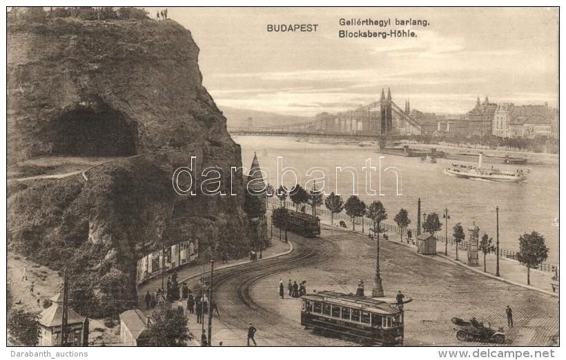 T3 Budapest XI. Gell&eacute;rthegyi Barlang, Villamosok, Automobil, GÅ‘zhaj&oacute; (kis Szakad&aacute;s / Small... - Non Classés