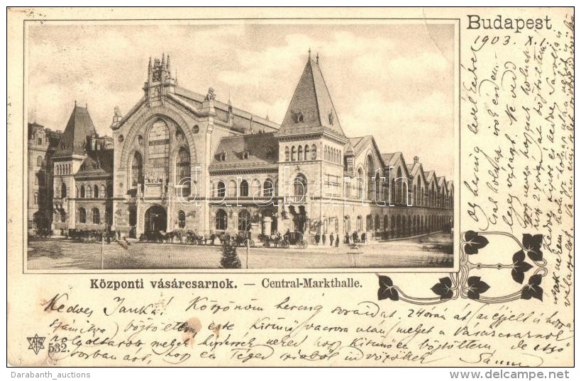 * T2/T3 Budapest IX. K&ouml;zponti V&aacute;s&aacute;rcsarnok, Art Nouveau (EB) - Zonder Classificatie