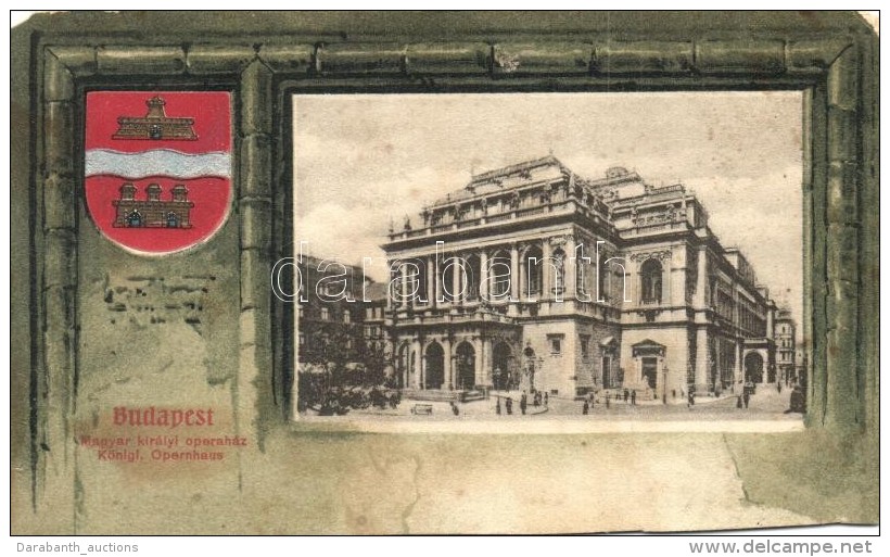 * T4 Budapest VI. Opera, C&iacute;meres Art Nouveau Litho Keret (v&aacute;gott / Cut) - Zonder Classificatie