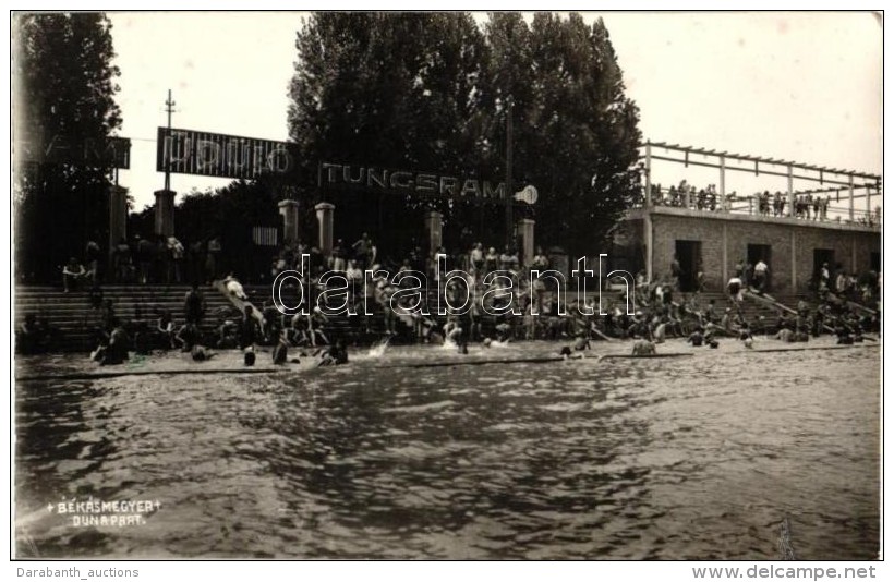 T2 1941 Budapest III. B&eacute;k&aacute;smegyer, Duna Part, Tungsram &uuml;d&uuml;lÅ‘, Strand, Photo - Non Classés