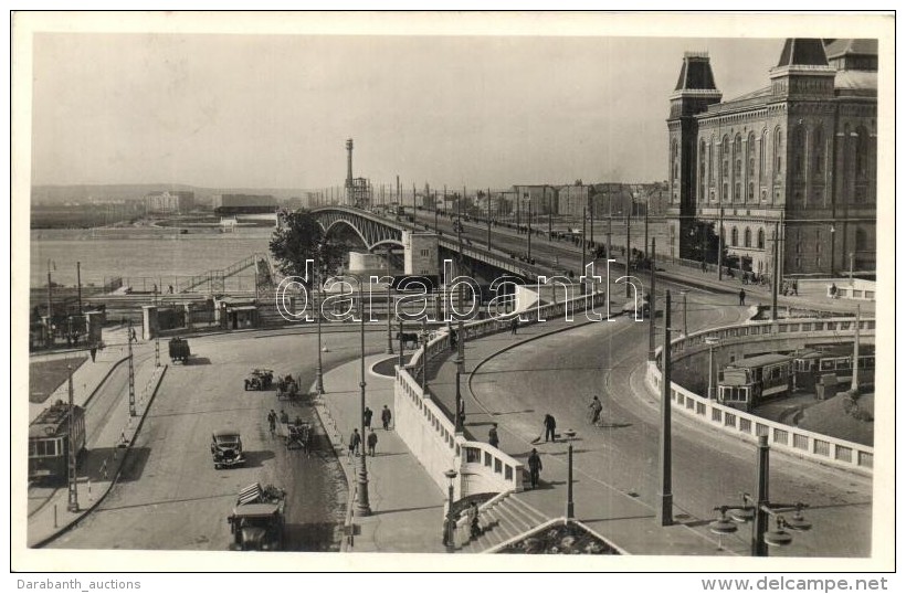 T2 Budapest, Horthy Mikl&oacute;s H&iacute;d, Elevator &eacute;p&uuml;let, Villamosok, Automobilok,... - Non Classés