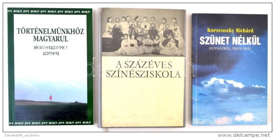Vegyes K&ouml;nyvt&eacute;tel, 3 Db: 
T&ouml;rt&eacute;nelm&uuml;nkh&ouml;z Magyarul. Szerk.: Szondi Mikl&oacute;s.... - Non Classés