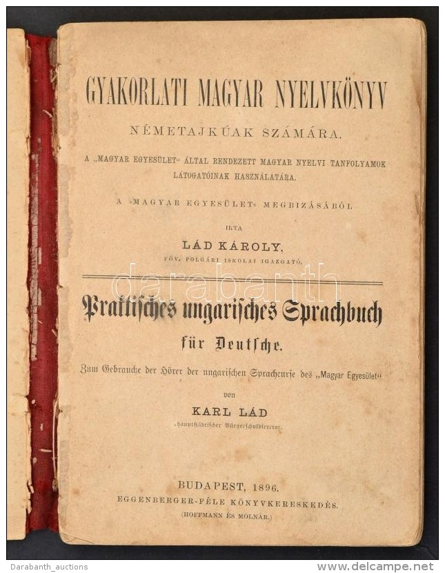 L&aacute;d K&aacute;roly: Gyakorlati Magyar Nyelvtan N&eacute;metajk&uacute;ak Sz&aacute;m&aacute;ra. Praktisches... - Non Classés