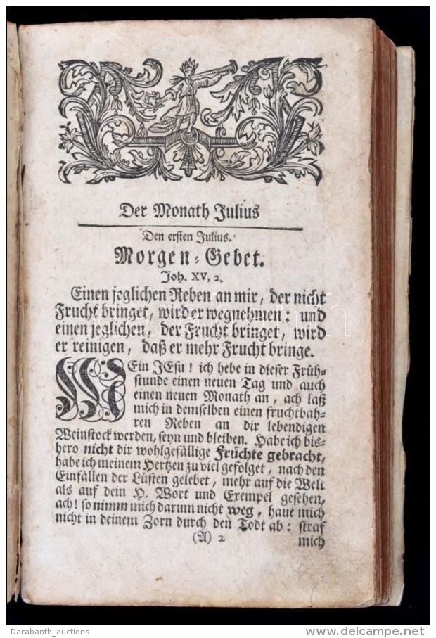 Cca 1750-1800  Johann Friedrich Starck: Morgen- Und Abendandachten Frommer Christen Auf Alle Tage Des Jahres.... - Zonder Classificatie