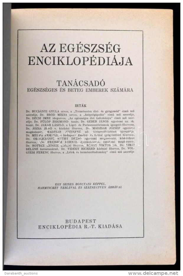 Dr. Burcs&aacute;nyi Gyula Et Al.: Az Eg&eacute;szs&eacute;g Enciklop&eacute;di&aacute;ja. Tan&aacute;csad&oacute;... - Non Classés