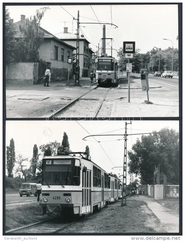 Cca 1985 Budapesti Villamosok, 6 Db F&eacute;nyk&eacute;p, 9x12 Cm &eacute;s 9x14 Cm - Andere & Zonder Classificatie
