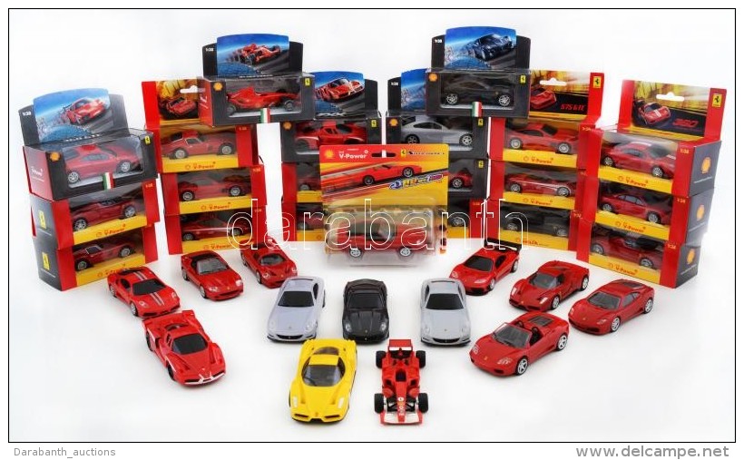 34 Db Shell Ferrari Makett, Eredeti Csomagol&aacute;s&aacute;ban (21 Db), Csomagol&aacute;s N&eacute;lk&uuml;l (13... - Andere & Zonder Classificatie