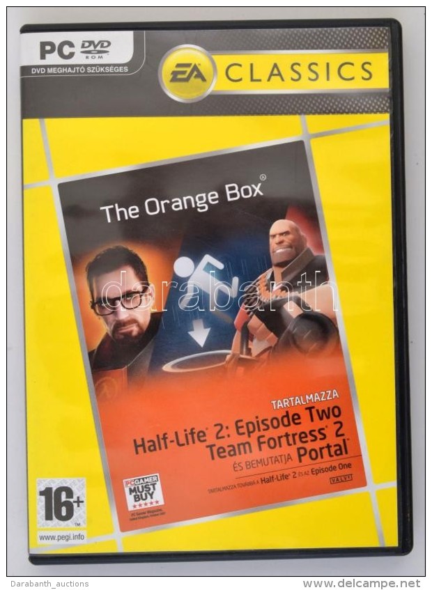 PC DVD: The Orange Box (2db Dvd), Half LIfe 2, Team Fortress 2, Kicsomagolt Dobozban - Andere & Zonder Classificatie