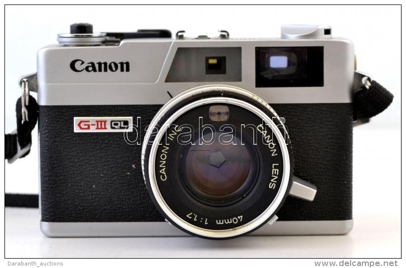 Canon G-III QL (Canonet QL17) F&eacute;nyk&eacute;pezÅ‘g&eacute;p Canon Lens 40 Mm 1:1.7 Objekt&iacute;vvel,... - Fototoestellen