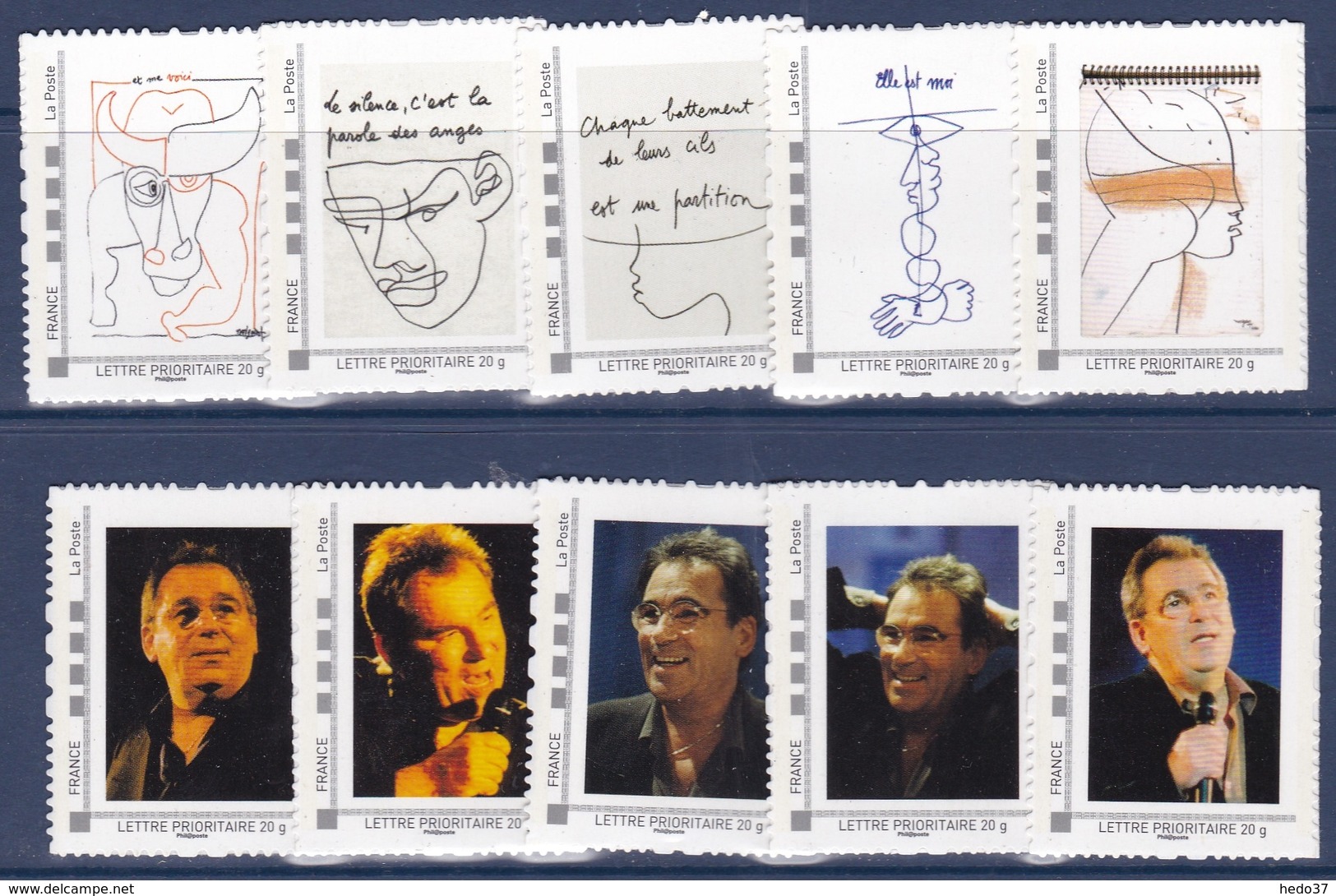 Collector 2009 - Claude Nougaro - Série De 10 Timbres - Superbe - Collectors