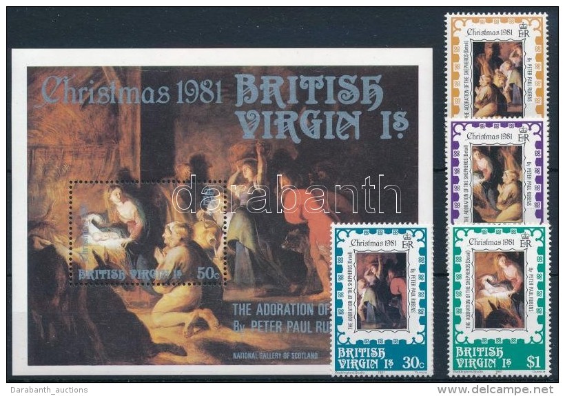 ** 1981 Rubens Festm&eacute;nyek Sor Mi 419-422 + Blokk Mi 16 - Other & Unclassified