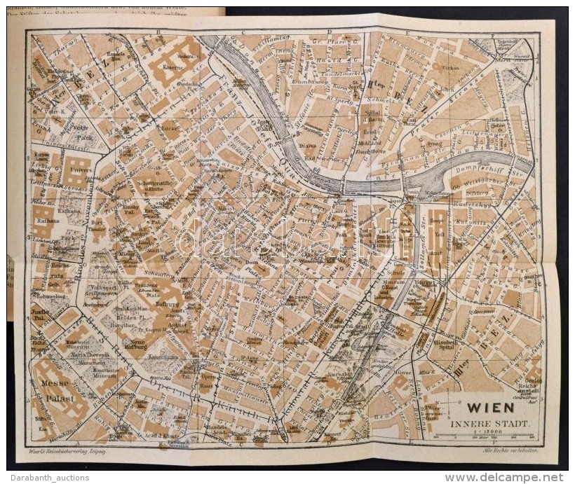 Illustrierter F&uuml;hrer Durch Die Bundeshauptstadt Wien Und Umgebung. Woerl's Reisehandb&uuml;cher. Leipzig,... - Zonder Classificatie