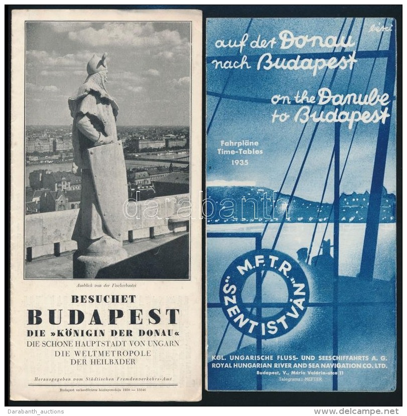 1930-1935 K&eacute;t Nyomtatv&aacute;ny BudapestrÅ‘l: 
1930 Resuchet Budapest. Die K&ouml;nigin Der Donau. Bp.,... - Non Classés