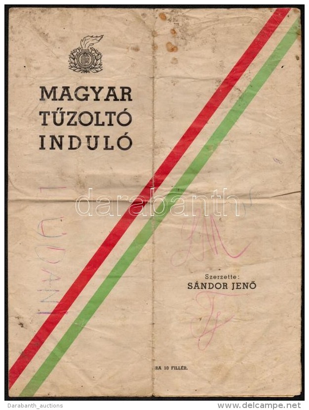 Cca 1930 Magyar TÅ±zolt&oacute; Indul&oacute;, Megviselt &aacute;llapotban 4p. - Non Classés