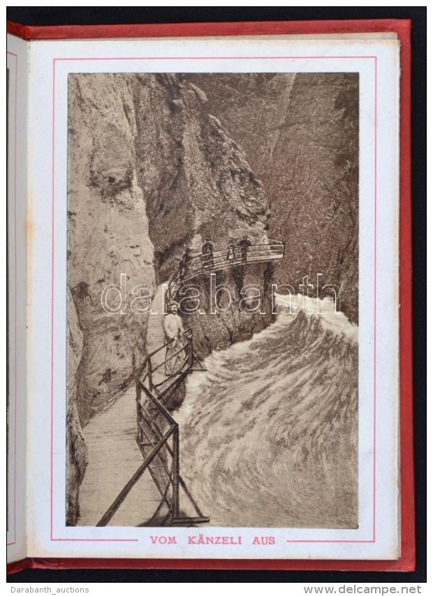 Cca 1910-1920 Aareschlucht Meiringen Leporell&oacute; 12 K&eacute;ppel, D&iacute;szes... - Zonder Classificatie