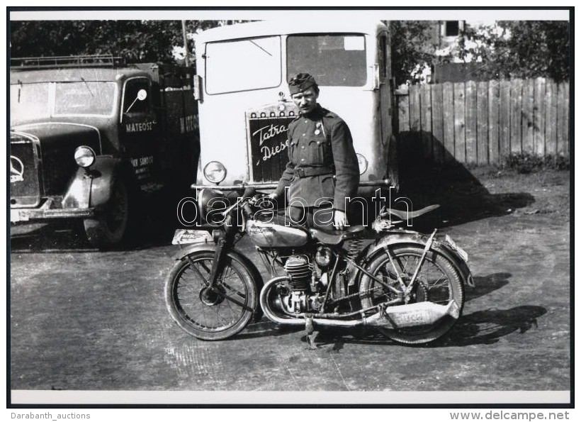 Cca 1940-1950 Katon&aacute;k, Aut&oacute;k, Motorok, 5 Db Vintage Negat&iacute;vr&oacute;l K&eacute;sz&uuml;lt Mai... - Andere & Zonder Classificatie