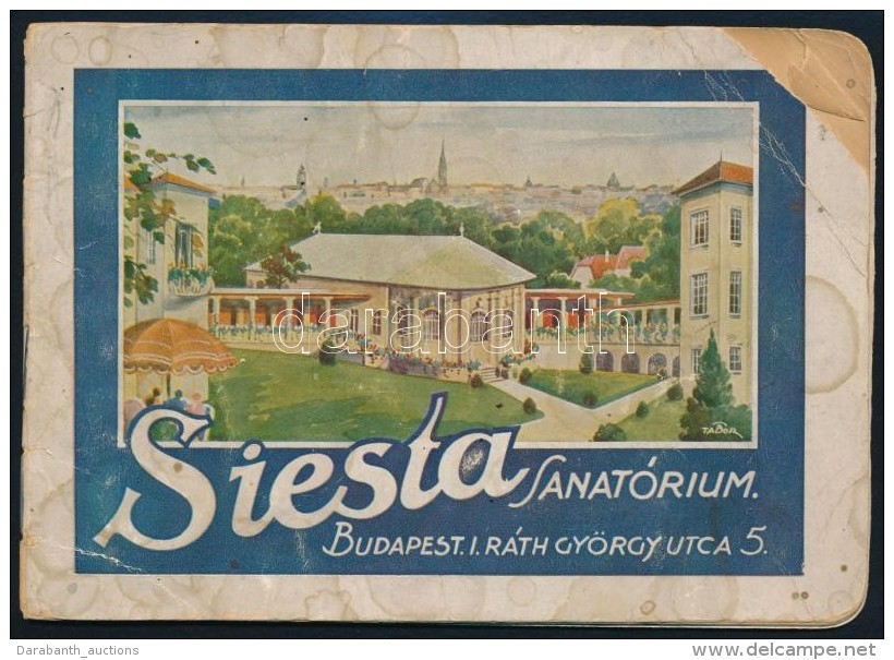 Cca 1920 Siesta Szanat&oacute;rium Rekl&aacute;m F&uuml;zete, K&eacute;pekkel, Szakadt, Foltos... - Advertising