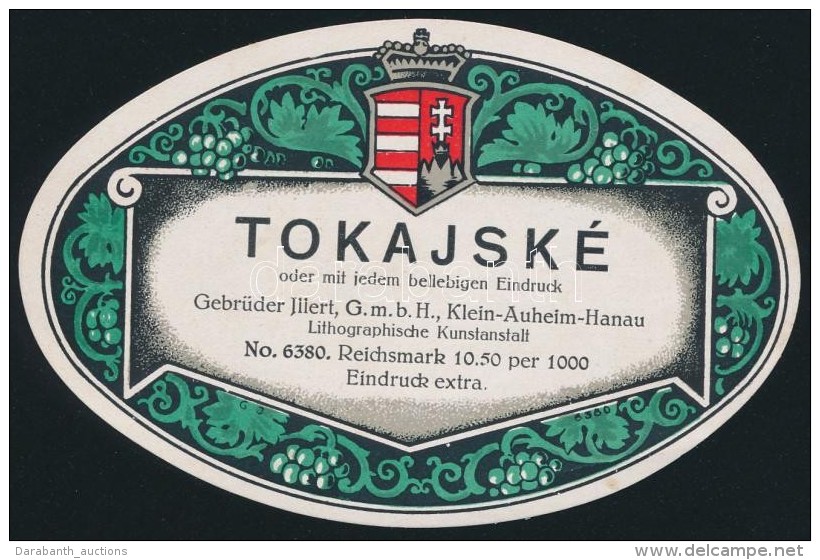 Cca 1920-1930 Tokajsk&eacute;, Tokaji Borc&iacute;mke, Cseh Nyelven, Magyar C&iacute;merrel, N&eacute;met Nyelven,... - Publicités