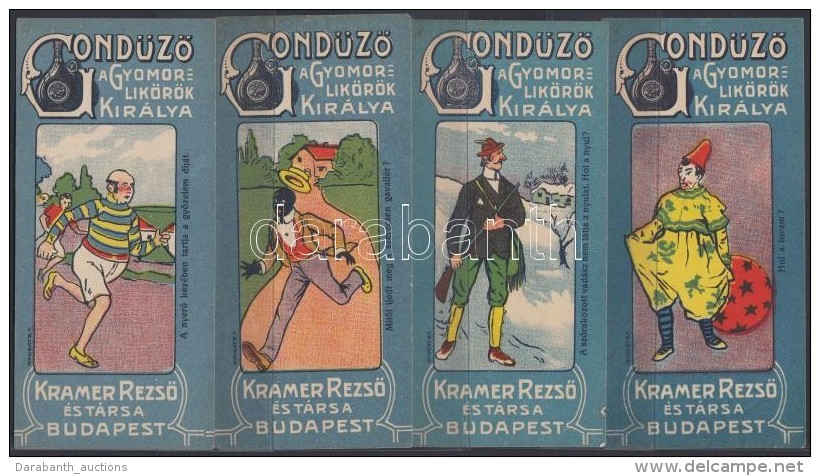 Cca 1910 Kramer RezsÅ‘ - GondÅ±zÅ‘ GyomorkeserÅ± 9 Db K&uuml;l&ouml;nb&ouml;zÅ‘ Litho... - Pubblicitari