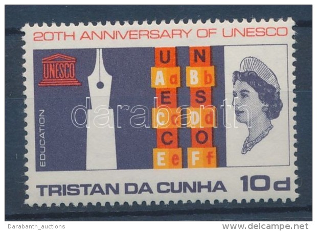 ** 1966 UNESCO Mi 104 Jobbra FekvÅ‘ V&iacute;zjellel / Watermark Crown To Right Of CA - Autres & Non Classés