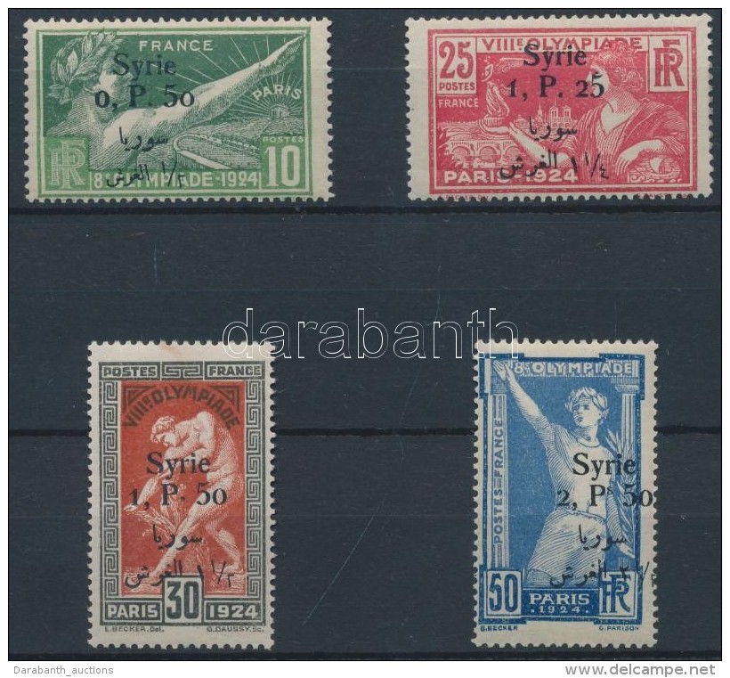 * 1924 P&aacute;rizsi Ny&aacute;ri Olimpia Sor Fel&uuml;lnyom&aacute;ssal Mi 254-257 - Andere & Zonder Classificatie